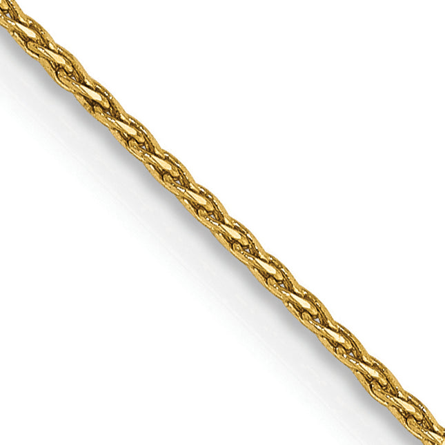 14K . Diamond-cut Parisian Wheat with Lobster Clasp Chain, 14 x 0.8mm