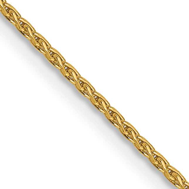 14K . Diamond-cut Parisian Wheat with Lobster Clasp Chain, 30 x 1mm