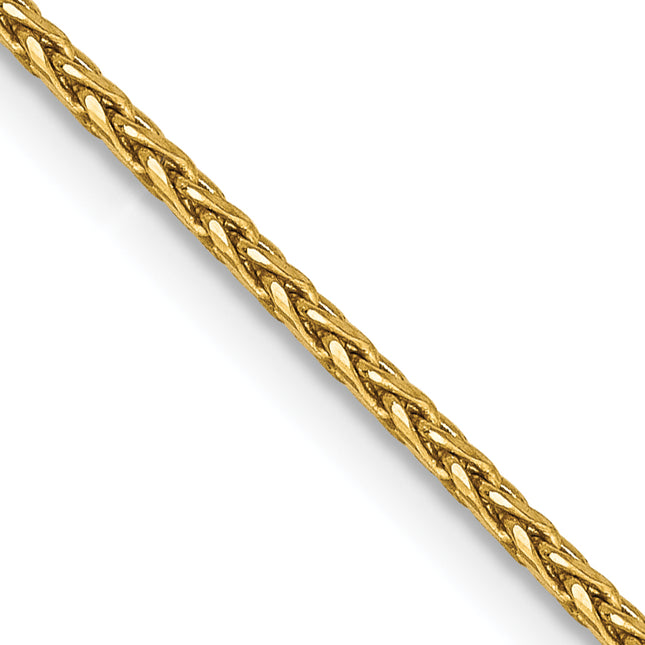 14K . Diamond-cut Parisian Wheat with Lobster Clasp Chain, 18 x 1.4mm