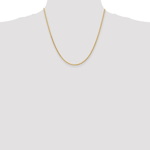 14K . Diamond-cut Parisian Wheat with Lobster Clasp Chain (Style PEN277-20)