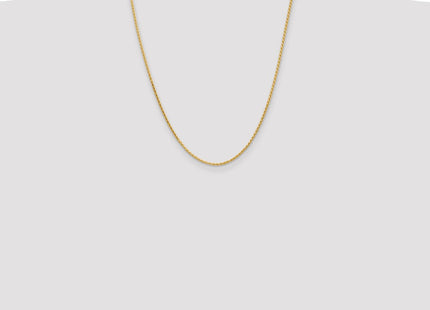 14K . Diamond-cut Parisian Wheat with Lobster Clasp Chain (Style PEN277-22)