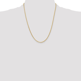14K . Diamond-cut Parisian Wheat with Lobster Clasp Chain (Style PEN277-22)
