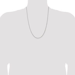 14K White Gold Spiga with Lobster Clasp Chain (Style PEN31-24)