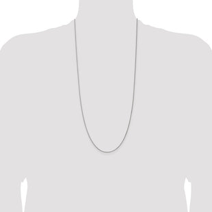 14K White Gold Spiga with Lobster Clasp Chain (Style PEN31-30)