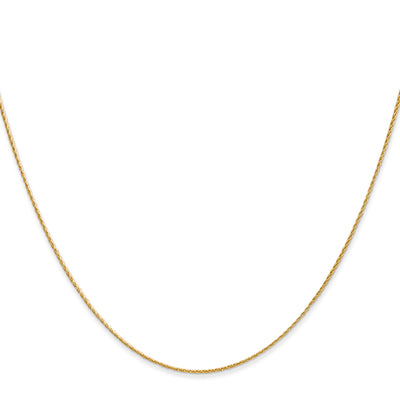 14K Round Parisian Wheat with Lobster Clasp Chain, 16 x 0.7mm