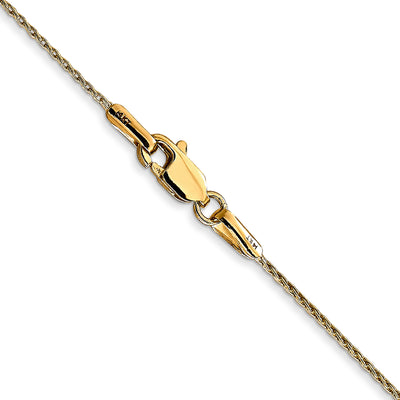 14K Round Parisian Wheat with Lobster Clasp Chain, 16 x 0.7mm