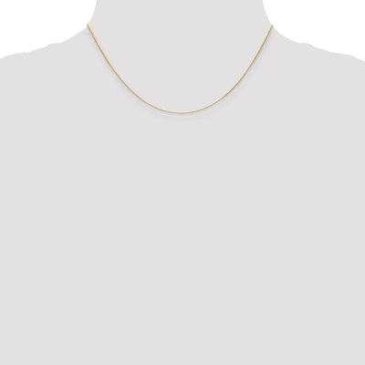 14K Round Parisian Wheat with Lobster Clasp Chain, 16 x 0.7mm
