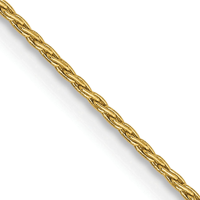 14K Round Parisian Wheat with Lobster Clasp Chain, 16 x 0.7mm