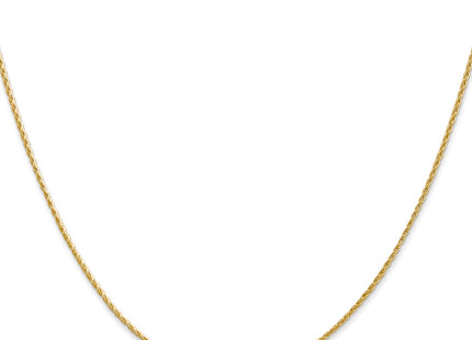 14K gold wheat link chain, alternate view