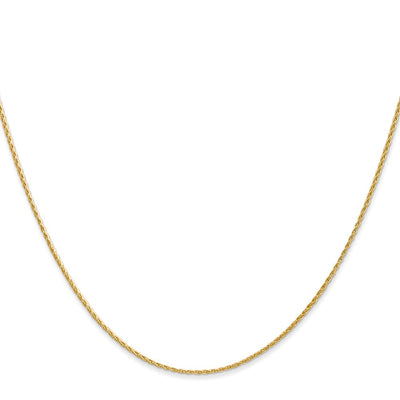 14K Round Parisian Wheat with Lobster Clasp Chain, 16 x 1mm