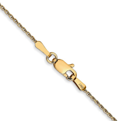 14K Round Parisian Wheat with Lobster Clasp Chain, 16 x 1mm