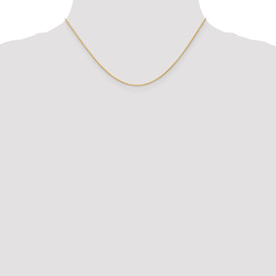 14K Round Parisian Wheat with Lobster Clasp Chain, 16 x 1mm