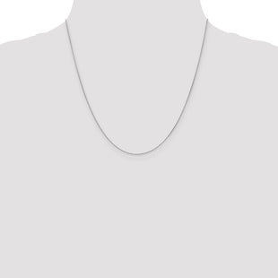 14K White Gold . Round Parisian Wheat with Lobster Clasp Chain (Style PEN314-20)