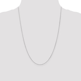 14K White Gold . Round Parisian Wheat with Lobster Clasp Chain (Style PEN314-24)