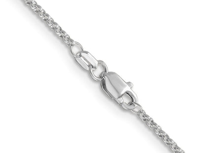 14K white gold chain, another view