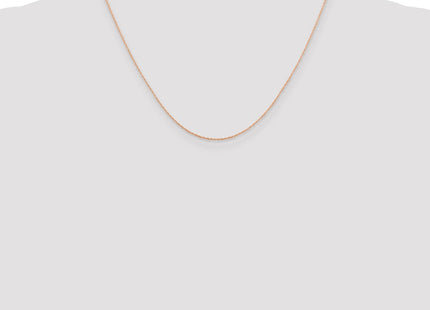 14K Rose Gold . Baby Rope with Spring Ring Clasp Chain (Style PEN324-18)