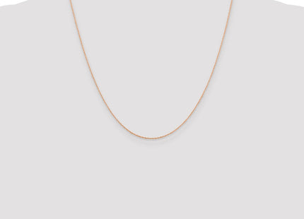 14K Rose Gold . Baby Rope with Spring Ring Clasp Chain (Style PEN324-20)