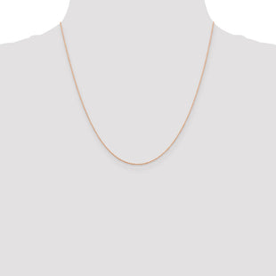 14K Rose Gold . Baby Rope with Spring Ring Clasp Chain (Style PEN324-20)