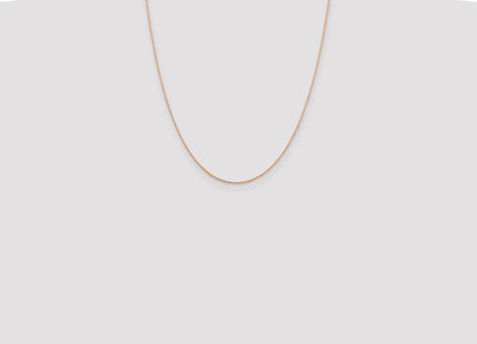 14K Rose Gold . Baby Rope with Spring Ring Clasp Chain (Style PEN324-22)