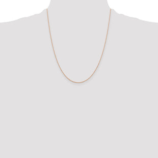 14K Rose Gold . Baby Rope with Spring Ring Clasp Chain (Style PEN324-22)