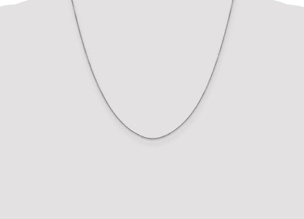 14K White Gold Diamond-cut Round Open Link Cable with Lobster Clasp Chain (Style PEN325-20)