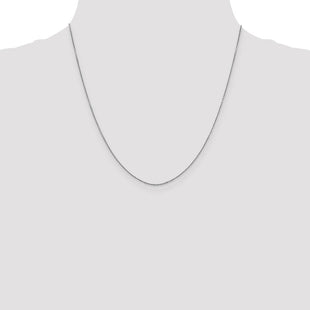14K White Gold Diamond-cut Round Open Link Cable with Lobster Clasp Chain (Style PEN325-20)
