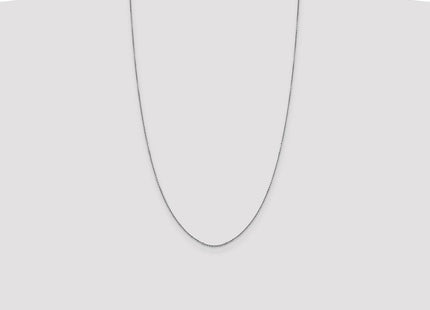 14K White Gold Diamond-cut Round Open Link Cable with Lobster Clasp Chain (Style PEN325-26)