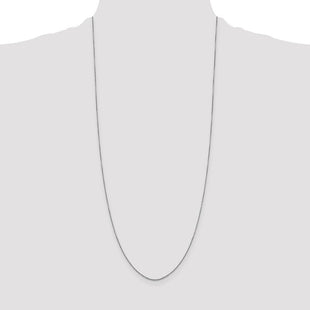 14K White Gold Diamond-cut Round Open Link Cable with Lobster Clasp Chain (Style PEN325-30)