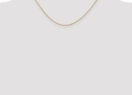 14K Diamond-cut Round Open Link Cable with Lobster Clasp Chain (Style PEN326-16)