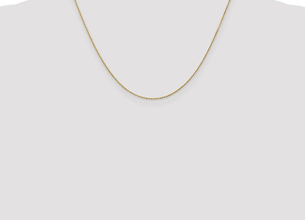 14K Diamond-cut Round Open Link Cable with Lobster Clasp Chain (Style PEN326-18)
