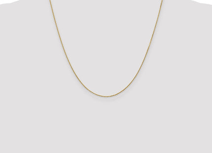 14K Diamond-cut Round Open Link Cable with Lobster Clasp Chain (Style PEN326-20)