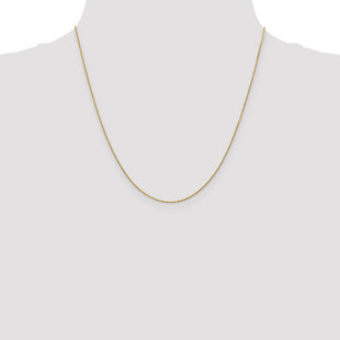 14K Diamond-cut Round Open Link Cable with Lobster Clasp Chain (Style PEN326-20)