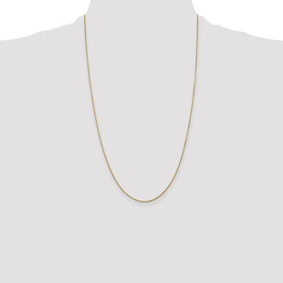 14K Diamond-cut Round Open Link Cable with Lobster Clasp Chain (Style PEN326-26)