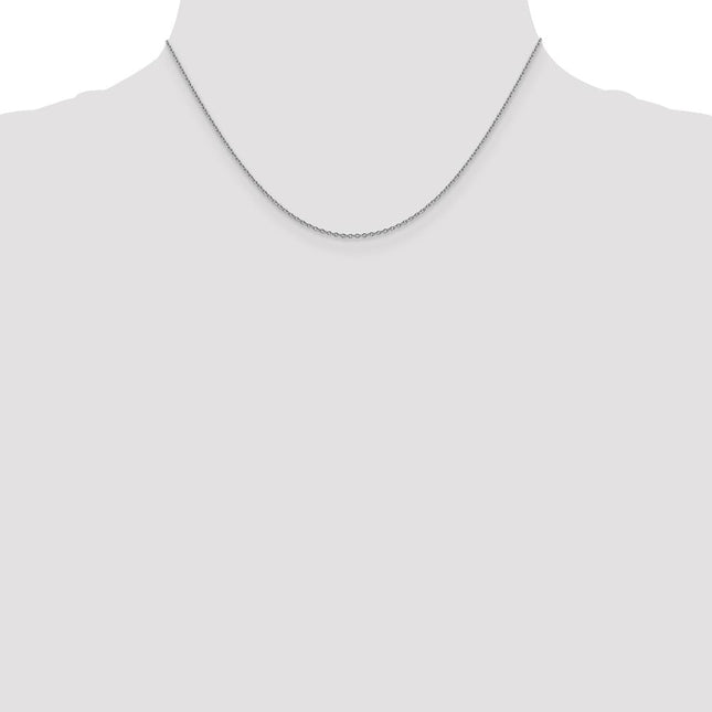 14K White Gold Forzantine Cable with Lobster Clasp Chain, 16 x 1.4mm