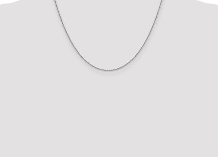 14K White Gold Forzantine Cable with Lobster Clasp Chain (Style PEN327-18)