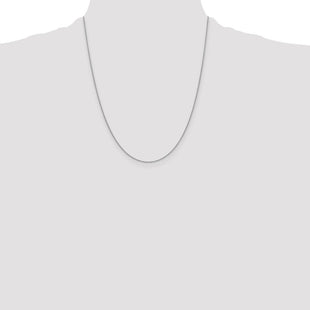 14K White Gold Forzantine Cable with Lobster Clasp Chain (Style PEN327-22)