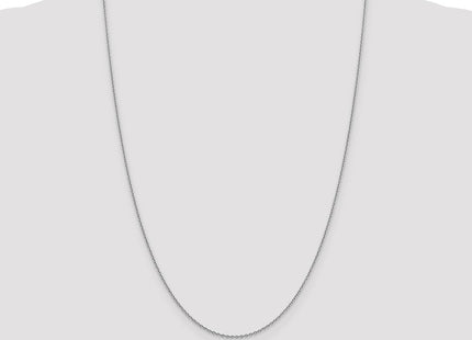 14K White Gold Forzantine Cable with Lobster Clasp Chain (Style PEN327-24)