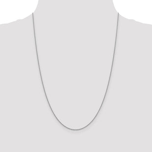 14K White Gold Forzantine Cable with Lobster Clasp Chain (Style PEN327-24)