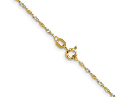 14k Yellow & Rhodium Chains Style PEN333 - Classique Jewelry Inc.