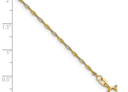 14k Yellow & Rhodium Chains Style PEN333 - Classique Jewelry Inc.