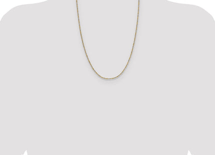 14k Yellow Gold with Rhodium Singapore Chain (Style PEN333-24)
