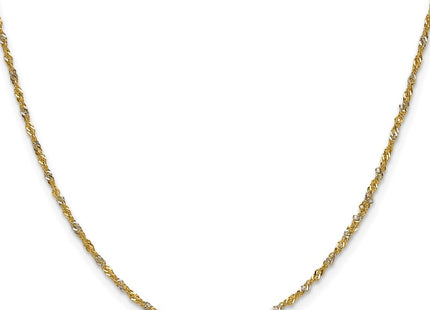 14k Yellow & Rhodium Chains Style PEN334 - Classique Jewelry Inc.