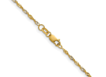 14k Yellow & Rhodium Chains Style PEN334 - Classique Jewelry Inc.