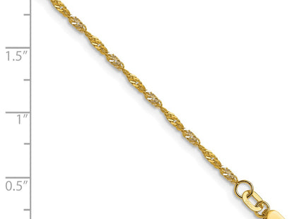 14k Yellow & Rhodium Chains Style PEN334 - Classique Jewelry Inc.