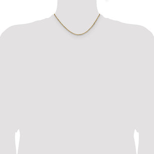 14k Yellow Gold with Rhodium Singapore Chain (Style PEN334-16)