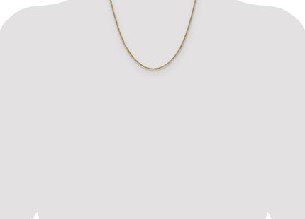 14k Yellow Gold with Rhodium Singapore Chain (Style PEN334-20)