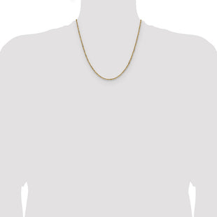 14k Yellow Gold with Rhodium Singapore Chain (Style PEN334-20)