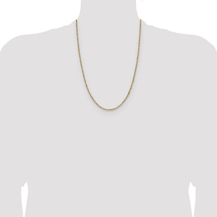 14k Yellow Gold with Rhodium Singapore Chain (Style PEN334-24)