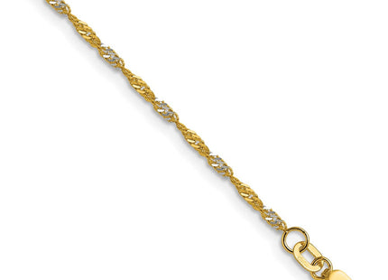 14K yellow gold singapore link chain