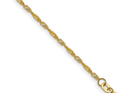 14k Yellow & Rhodium Chains Style PEN334 - Classique Jewelry Inc.